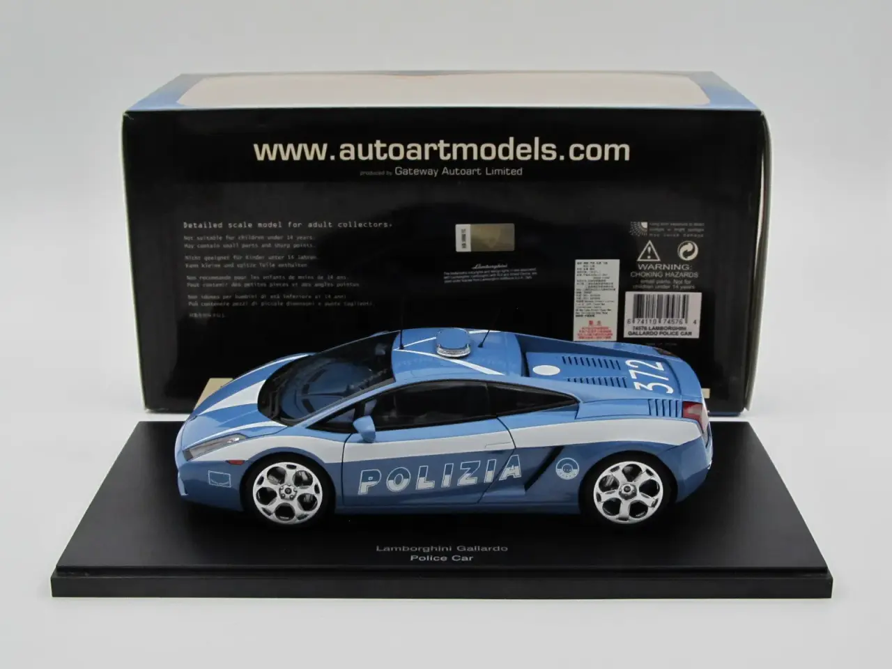 Billede 2 - Lamborghini Gallardo Polizia AUTOart - 1:18