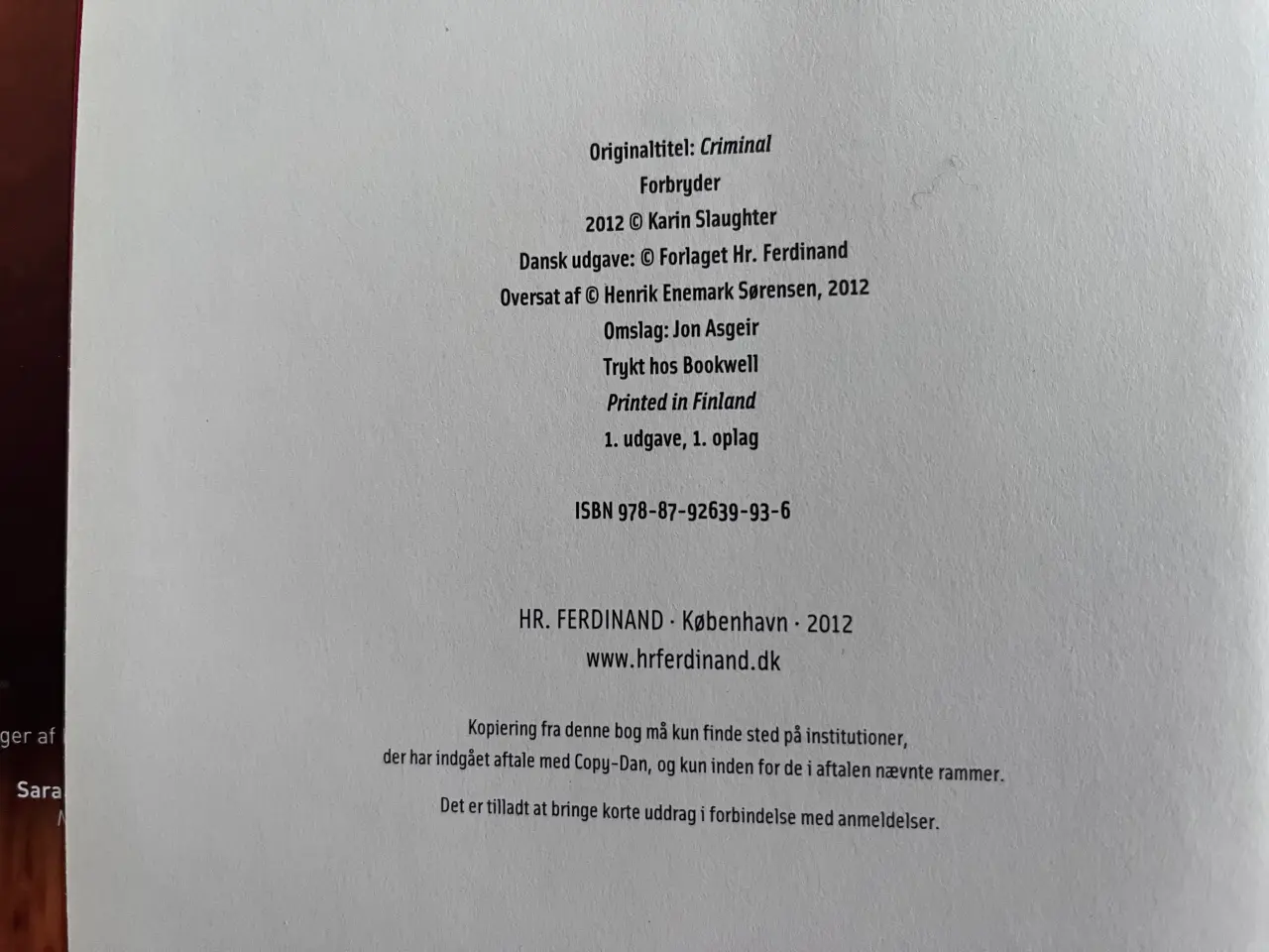 Billede 4 - Forbryderen, Karin Slaughter, Krimi