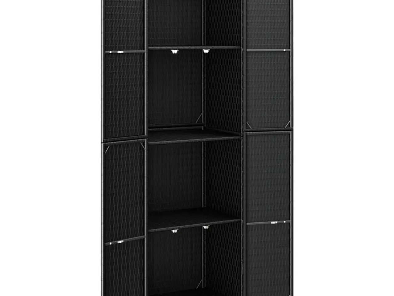 Billede 3 - Opbevaringsskab til haven 59x40x180 cm polyrattan sort