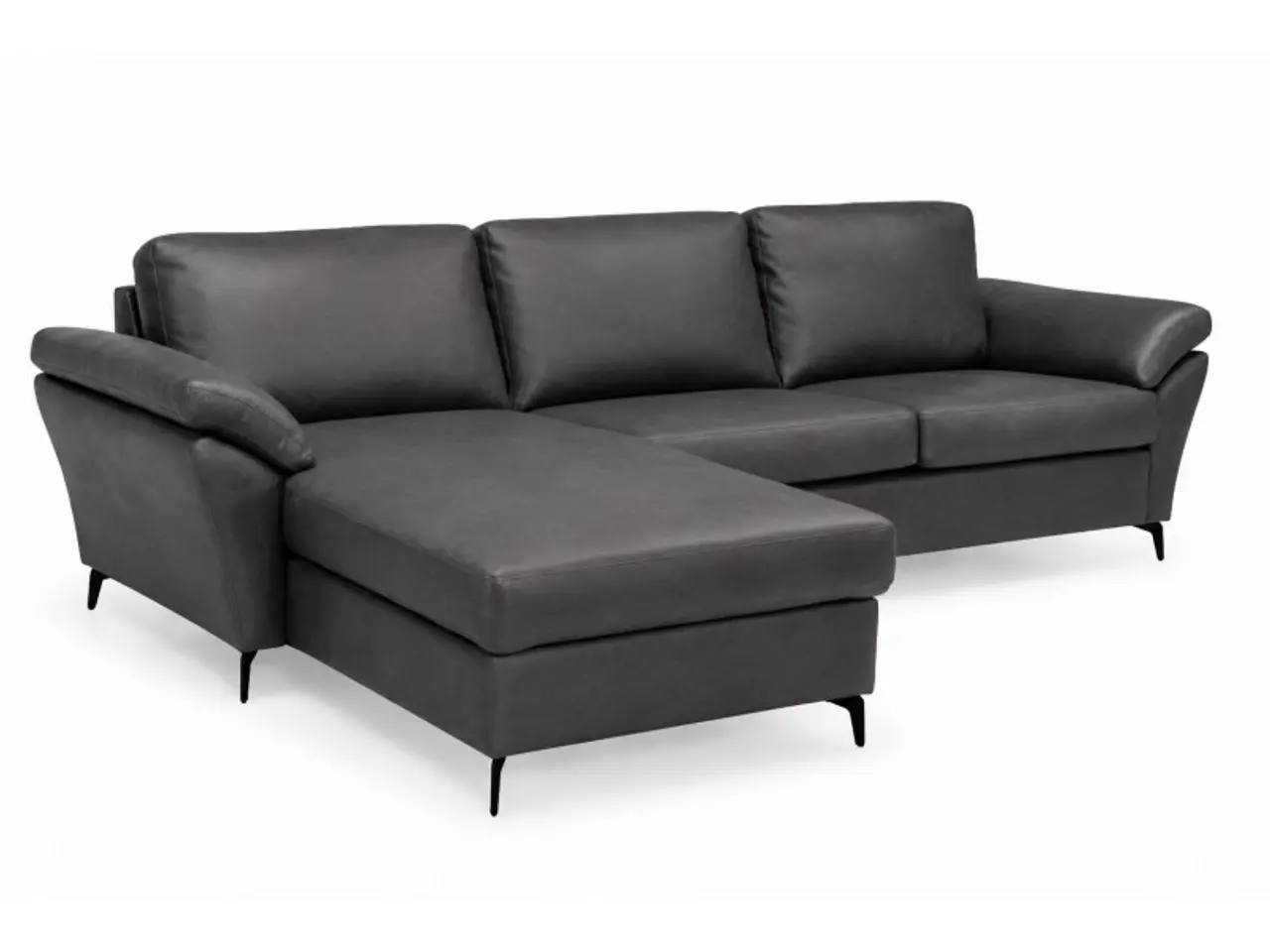 Billede 6 - Hjort Knudsen Padborg Chaiselongsofa med Elektrisk Recliner – Ægte Læder - Venstrevendt