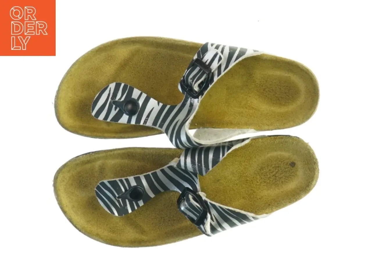Billede 1 - Zebra-stribede sandaler (str. 21 cm lang)