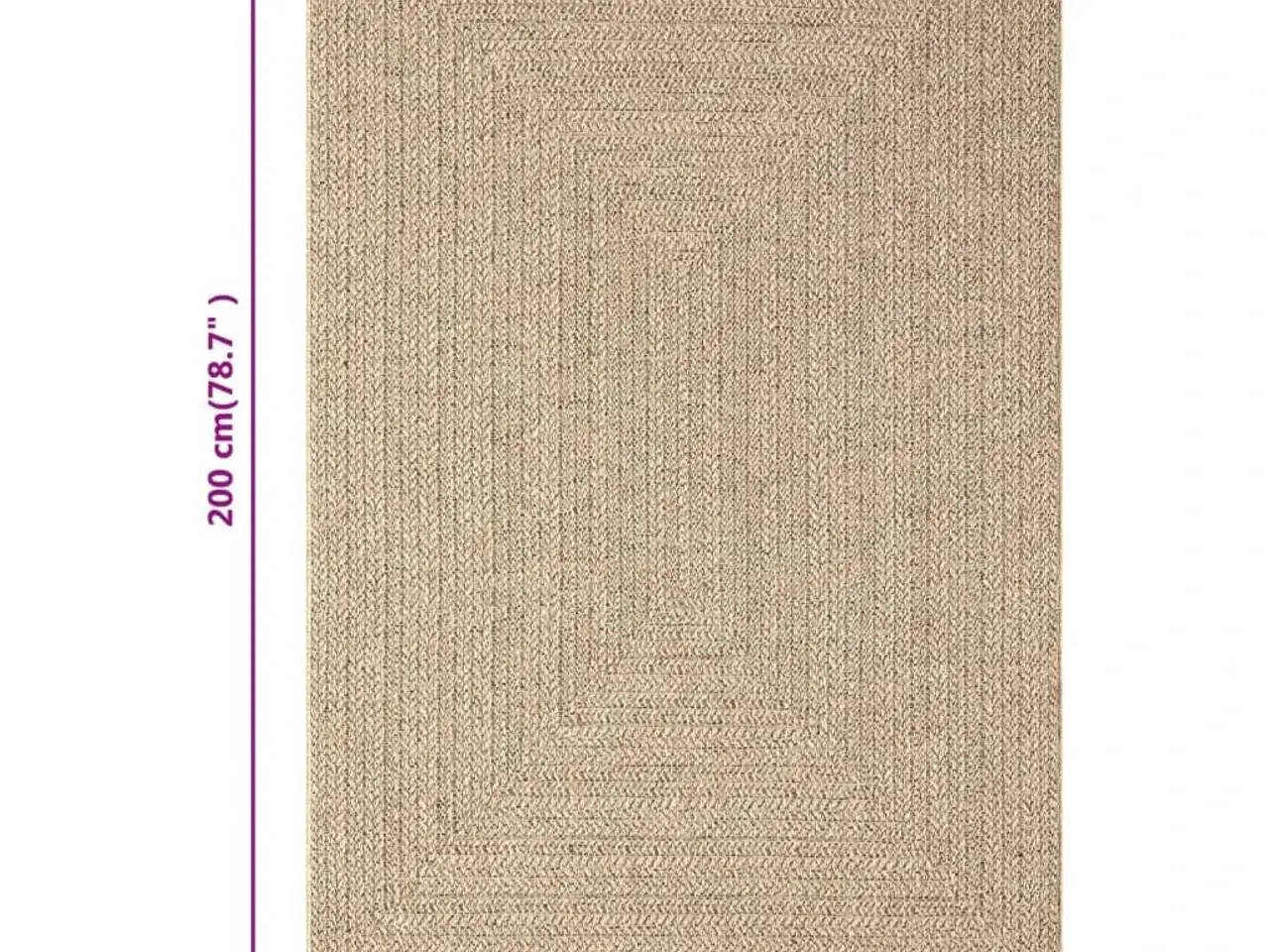 Billede 8 - Gulvtæppe ZIZUR 140x200 cm jute-look indendørs og udendørs