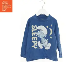 Langærmet T-shirt med Smølf motiv fra Smølfer (str. 110)