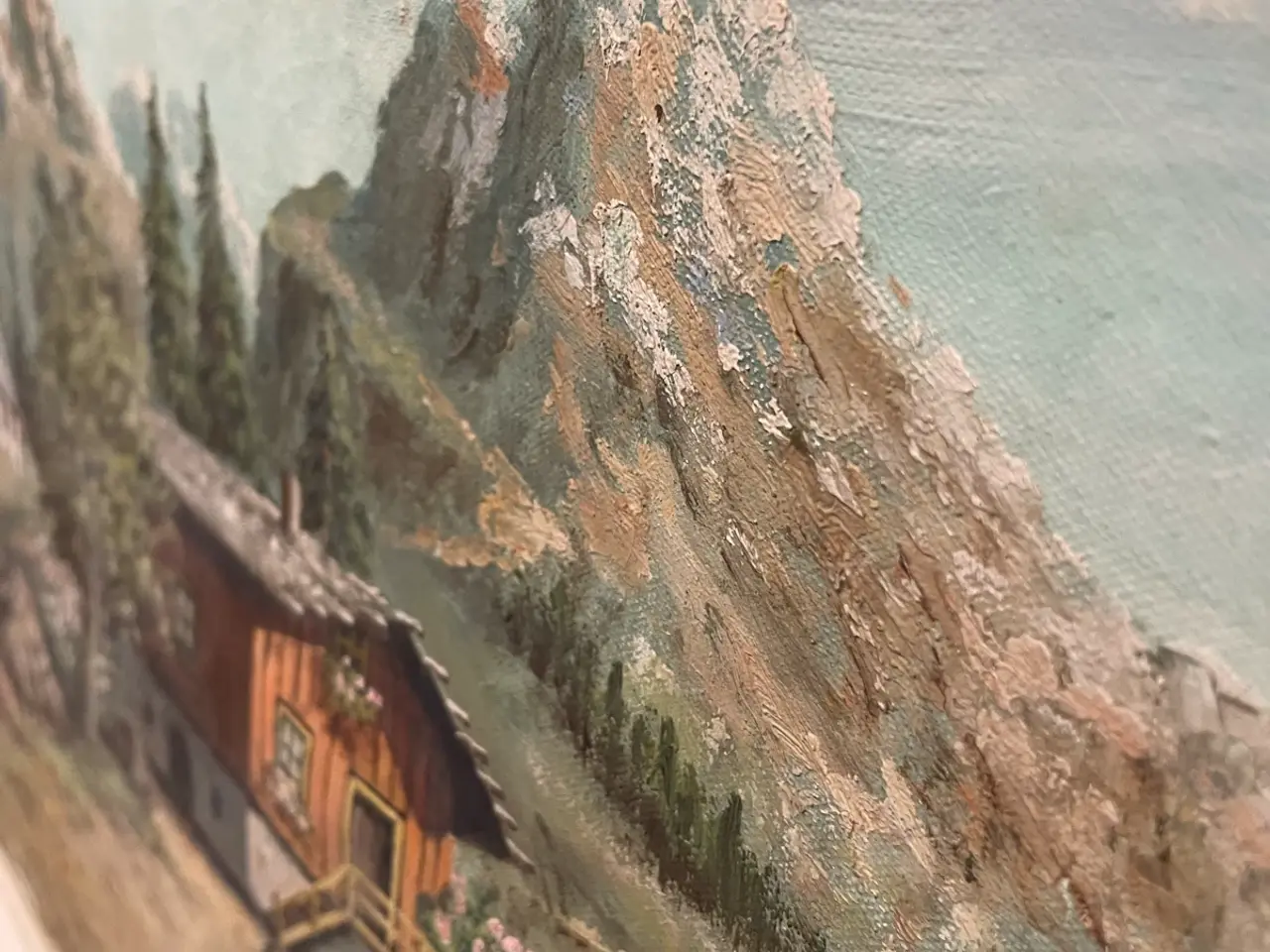 Billede 14 - Håndmalet dekorationsmaleri på lærred 85 × 45 cm