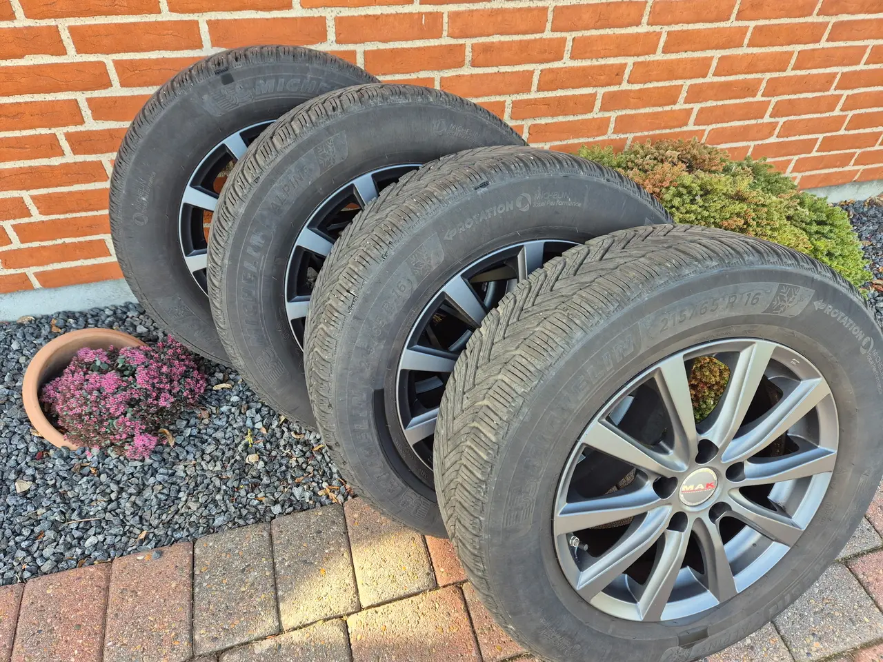 Billede 2 - MAK alufælge med MICHELIN vinterdæk