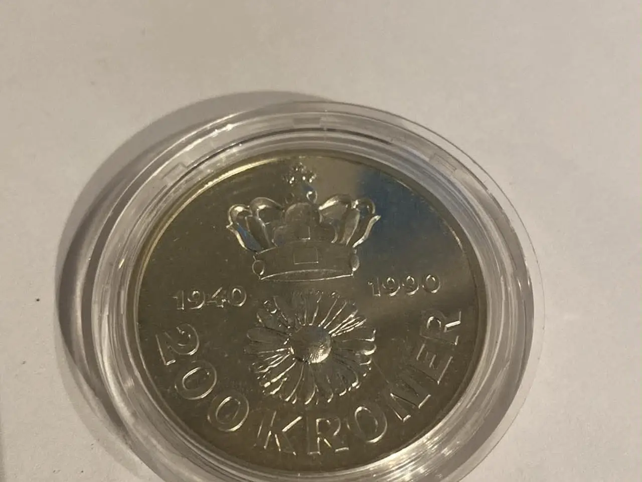 Billede 2 - 200 kroner sølvmønt i kapsel