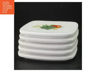 5 stk porcelæns smørrebrikker fra Lyngby