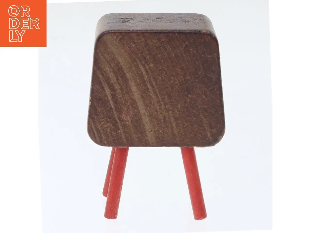 Billede 2 - Lille træfjernsyn på ben (str. 6x4 cm)
