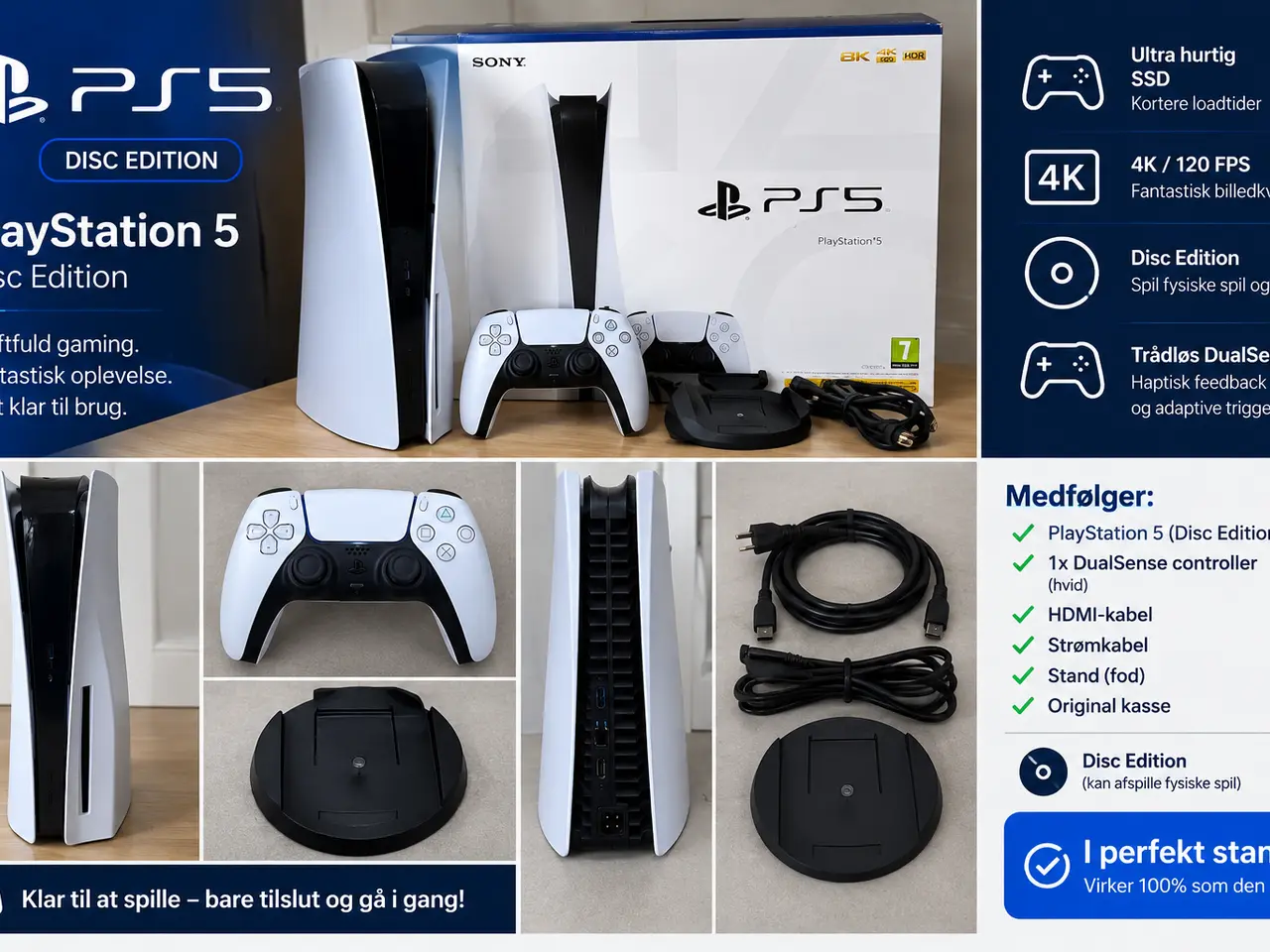 Billede 1 - Ps5 disc og 1 controller
