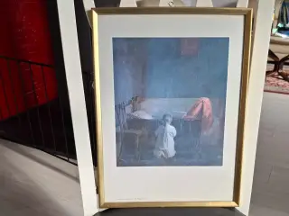 Smukt Anna Ancher Tryk - "Aftenbøn" (1888)