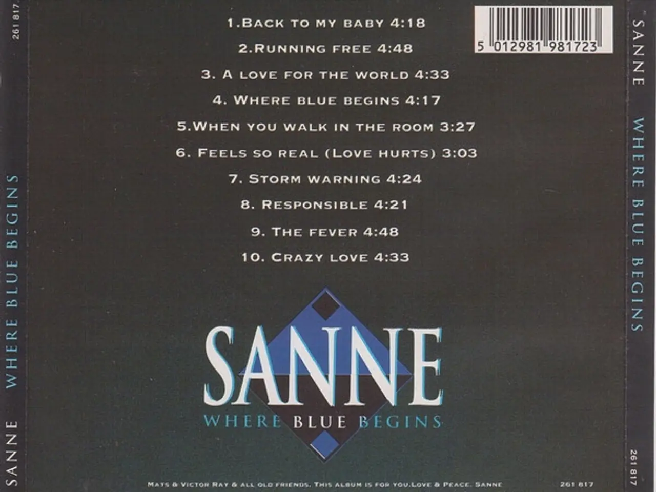 Billede 2 - Sanne* – Where Blue Begins – CD