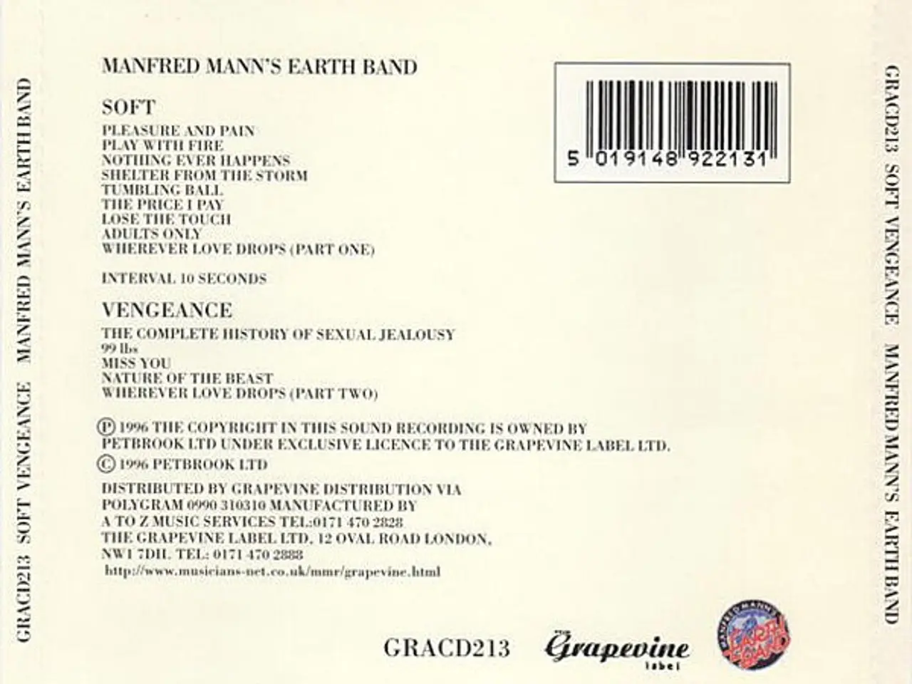 Billede 2 - Manfred Mann's Earth Band – Soft Vengeance – CD