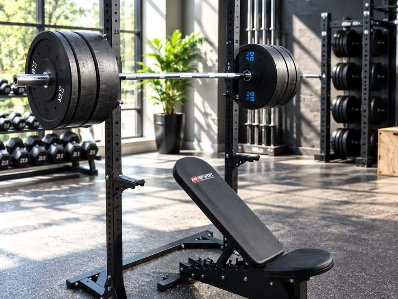 Billede 1 - Squat Rack Bænk Stang plus 100kg