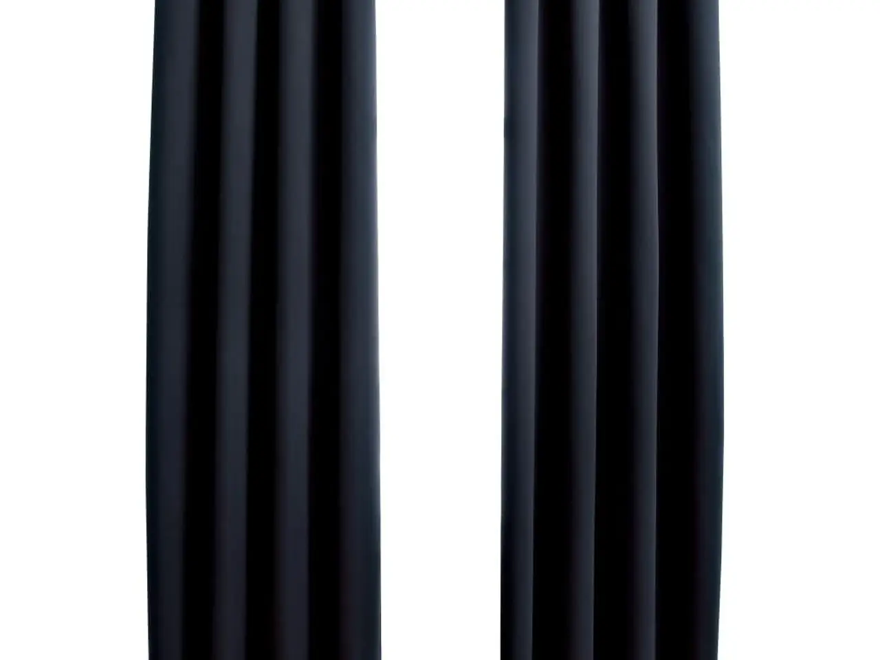 Billede 2 - Mørklægningsgardiner 2 stk. med metalringe 140 × 245 cm - sort