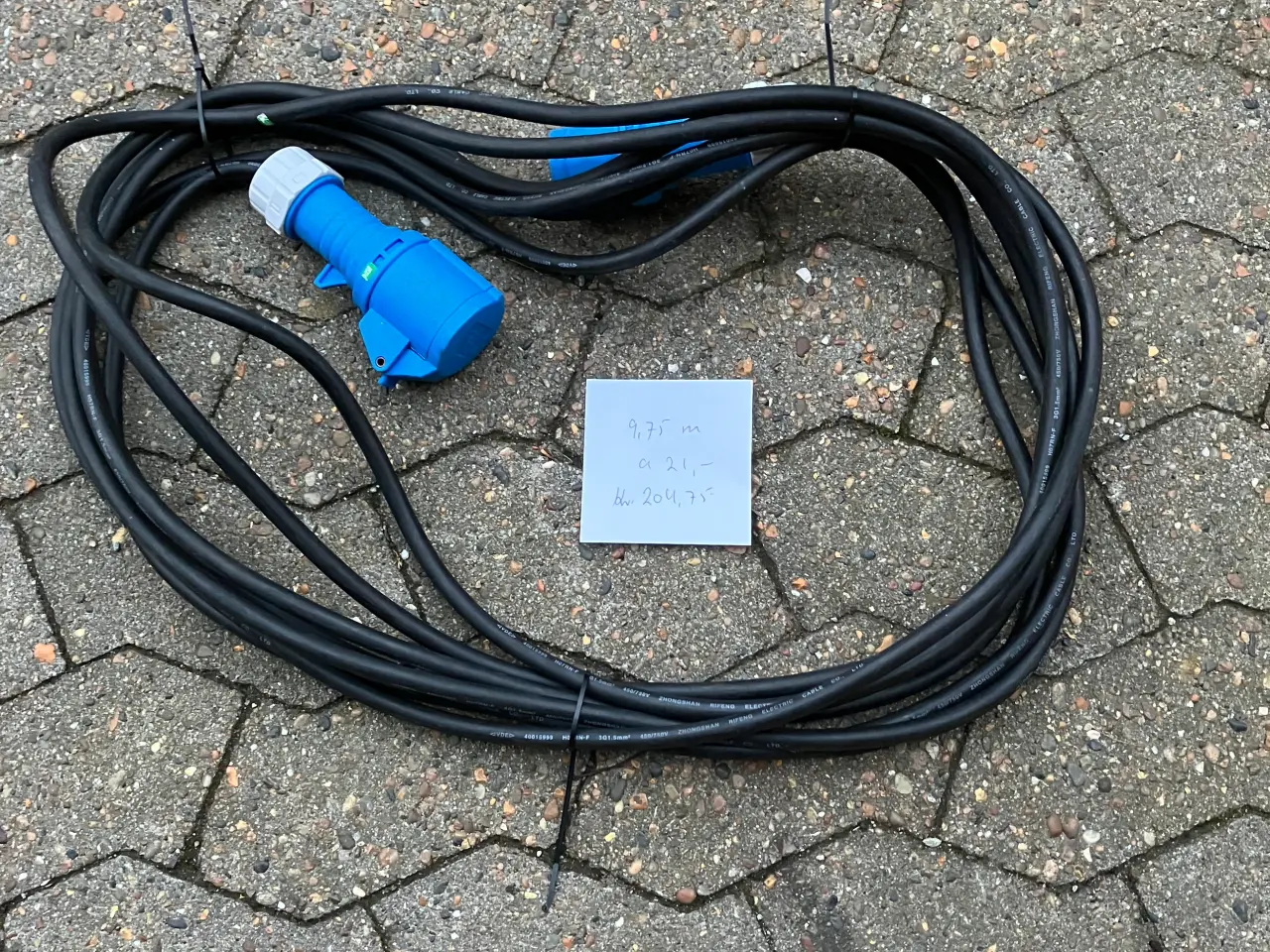 Billede 1 - elkabel - ca. 9,5 m