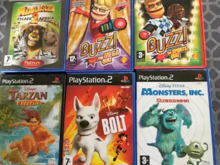 6 fede ps2 spil. (50-125kr pr stk)