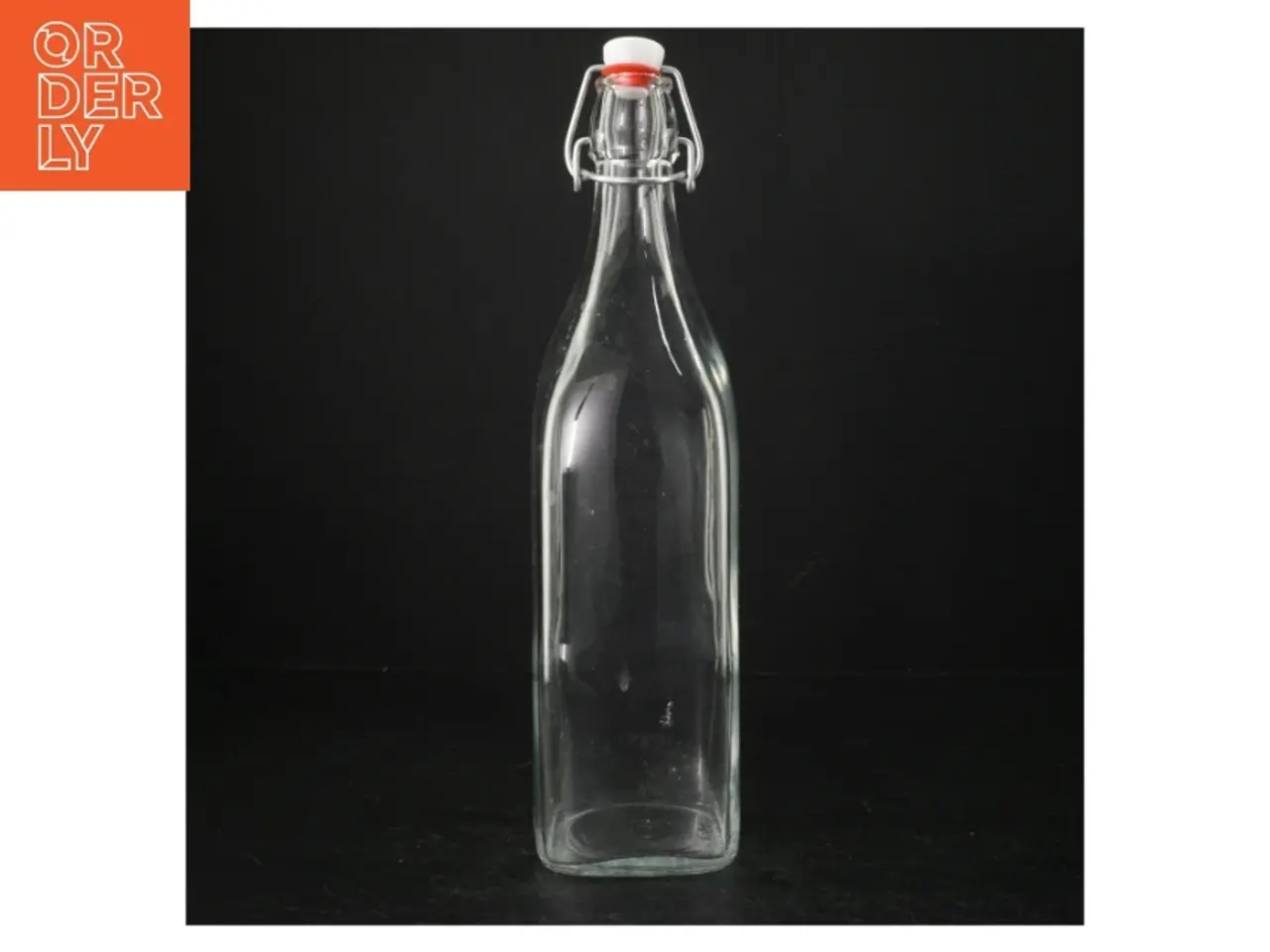 Billede 1 - Genanvendelig glasflaske med patentlåg (str. 32 cm)