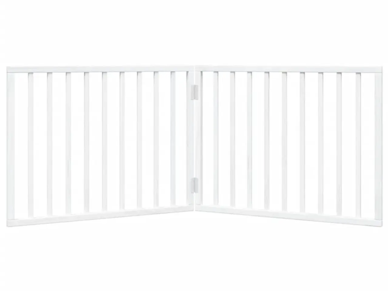 Billede 4 - Hundegitter foldbart 2 paneler hvid 160 cm poppeltræ