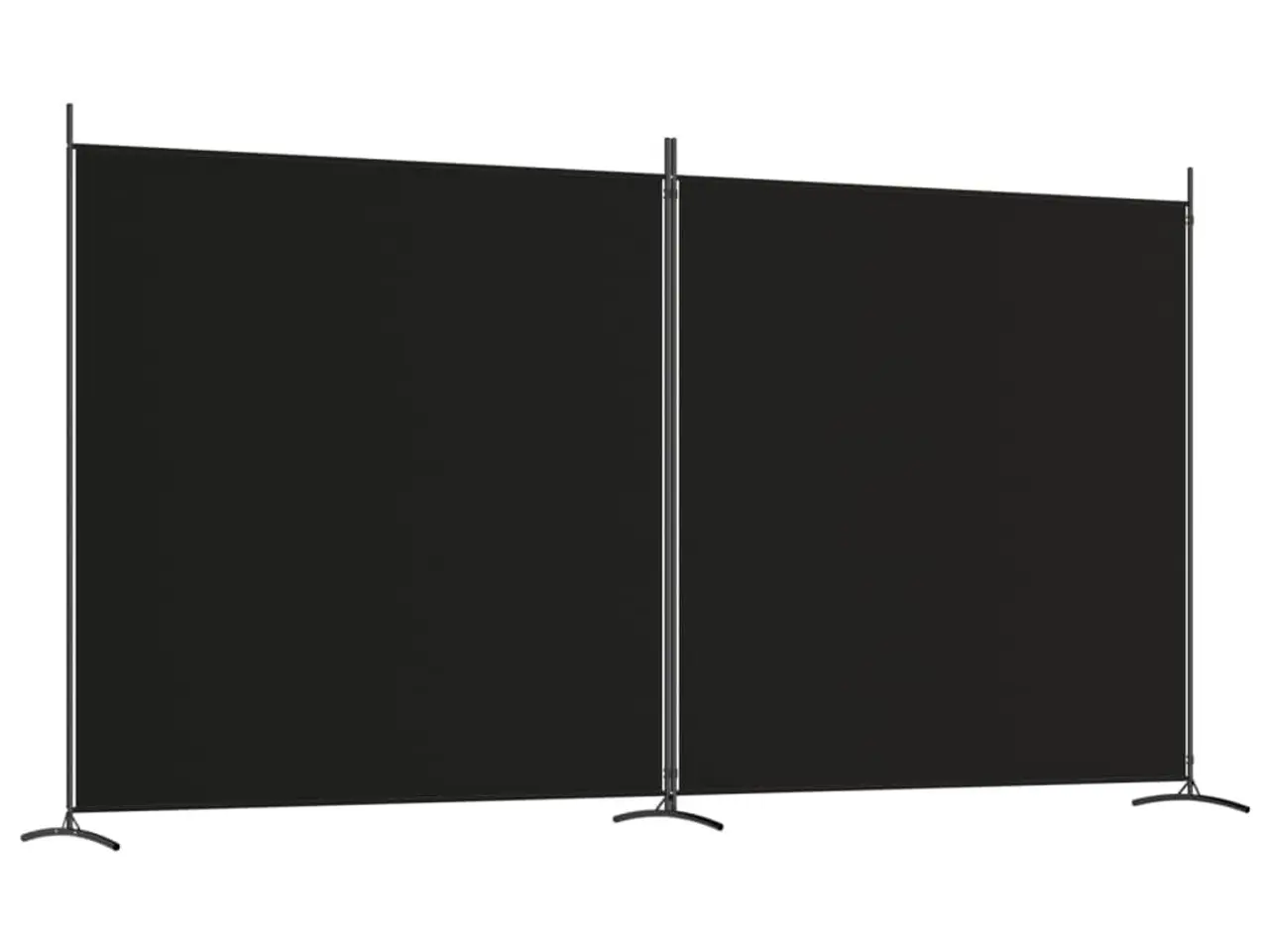 Billede 2 - Rumdeler med 2 paneler 348 x 180 cm - sort