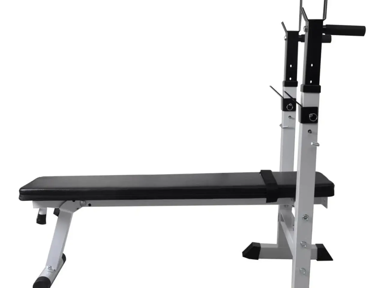 Billede 3 - Justerbar træningsbænk med vægtstangsholder - kompakt fitnessbænk til hjemmet