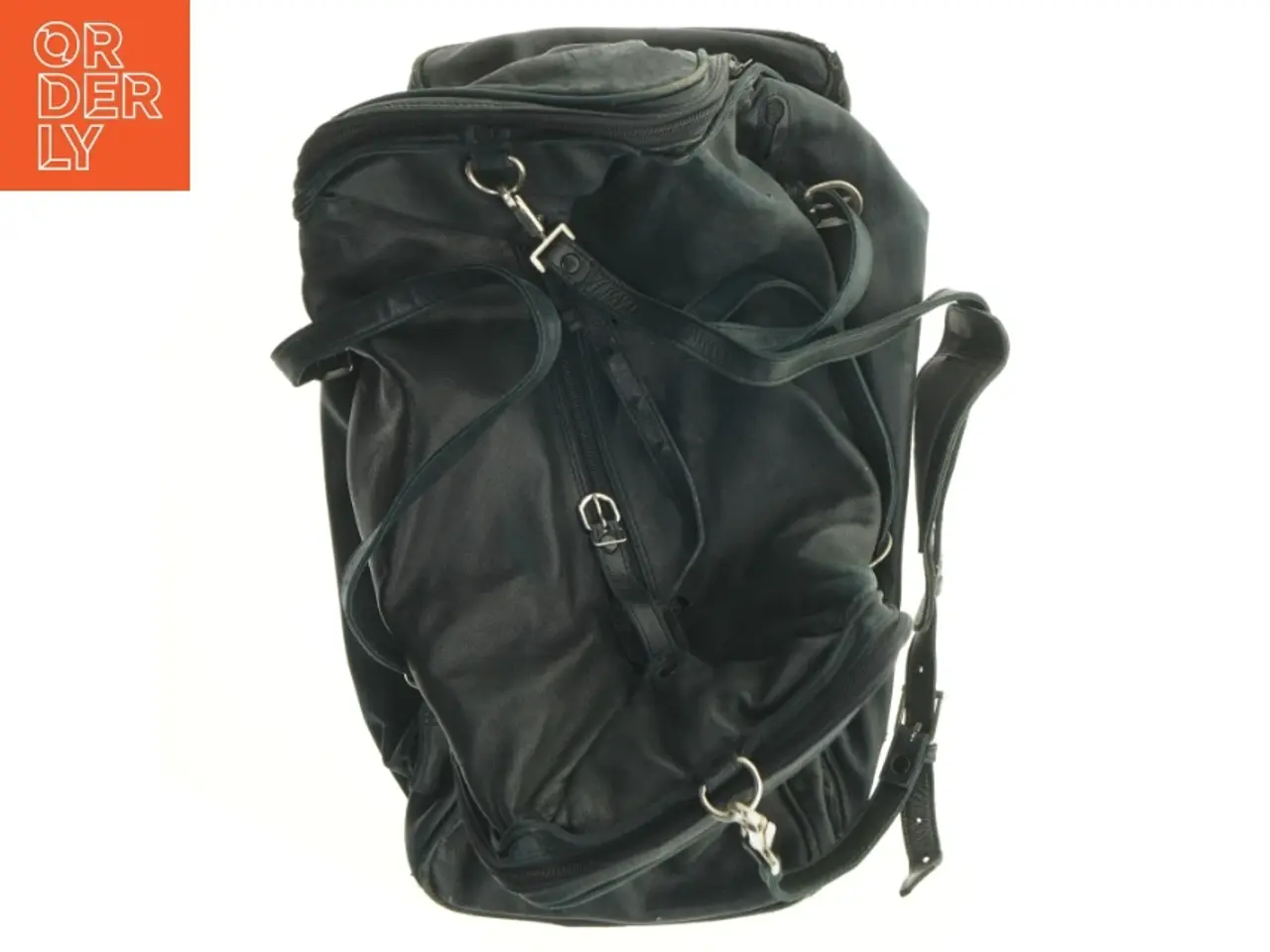 Billede 6 - Sort weekendtaske i læderlook (str. 53 x 33 cm)