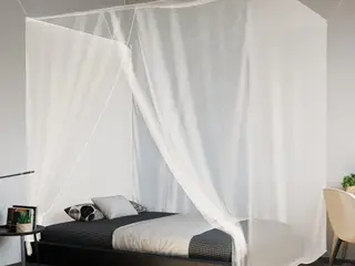 Hængende myggenet 220x150x180 cm trådnet hvid