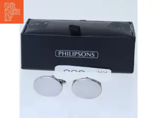 Sølv manchetknapper fra Philipsons (str. 2 cm)