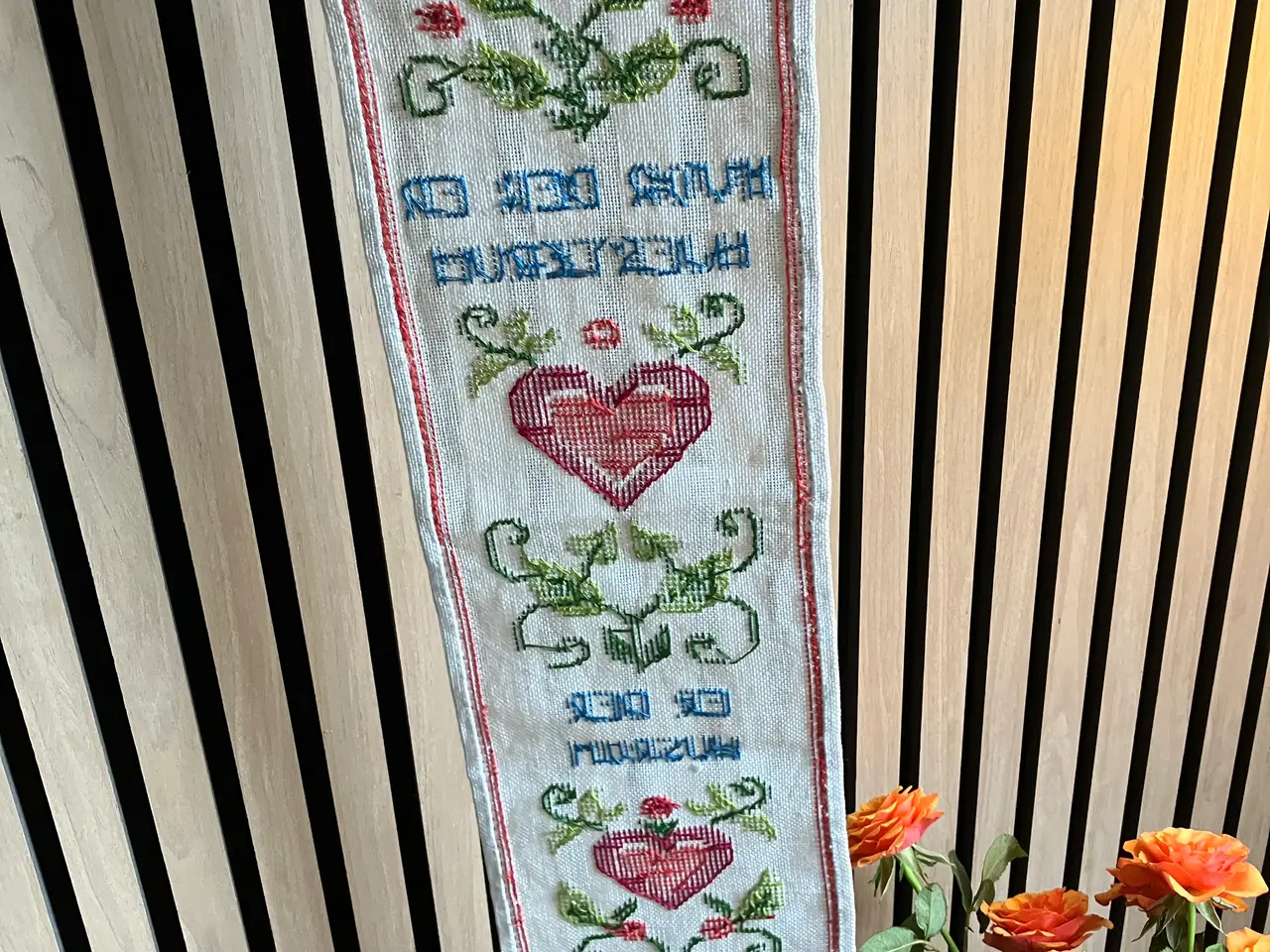 Billede 4 - Vintage klokkestreng med tekst