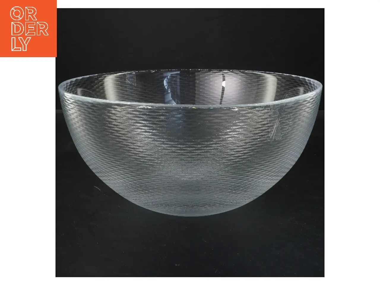 Billede 1 - Stor rund glas skål Ø28 cm (str. Ø 28 cm)