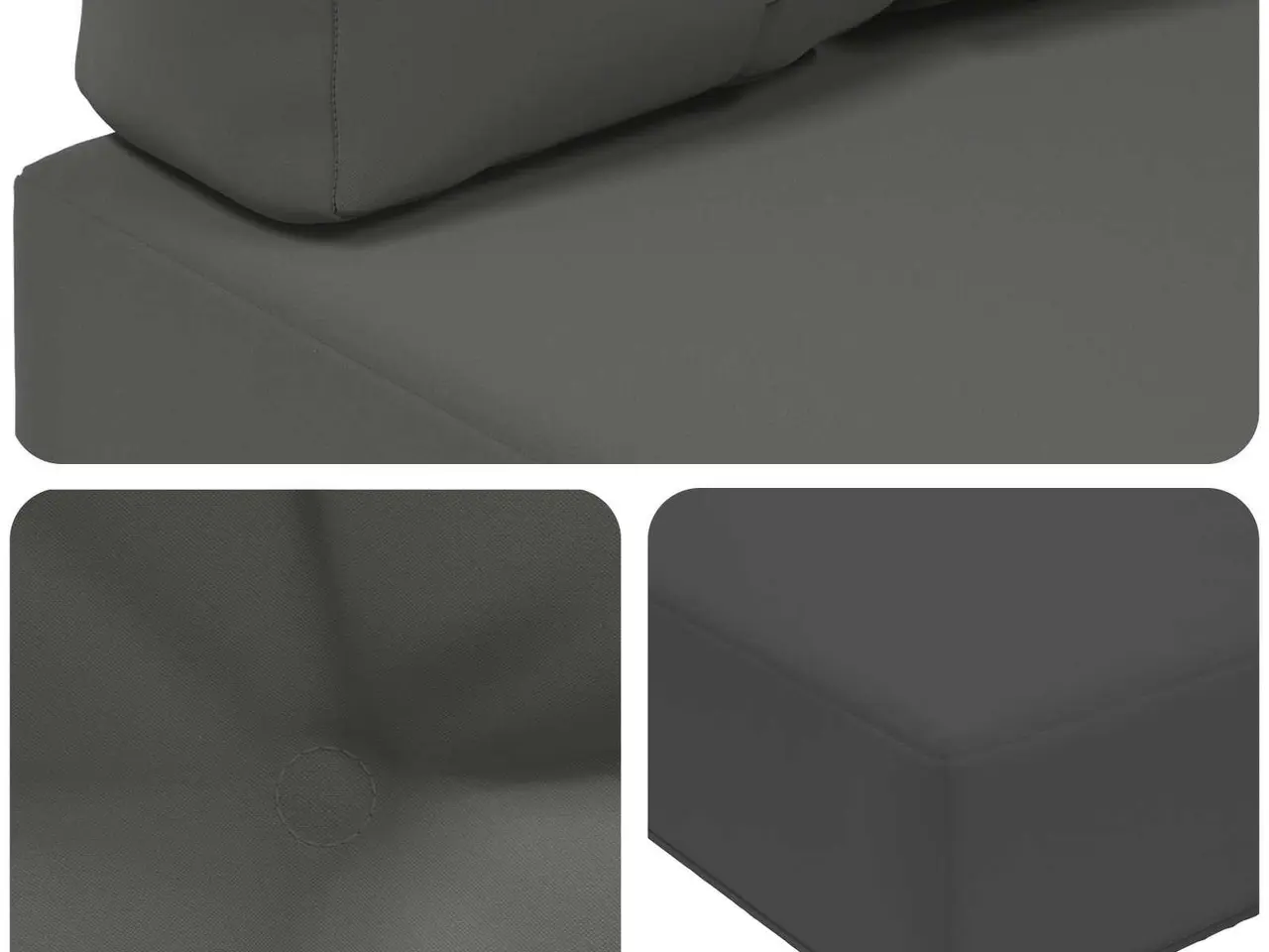 Billede 8 - Udendørs sofapuder 2 stk - antracit polyester