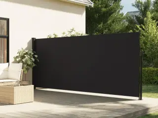 Sidemarkise 180x300 cm sammenrullelig sort