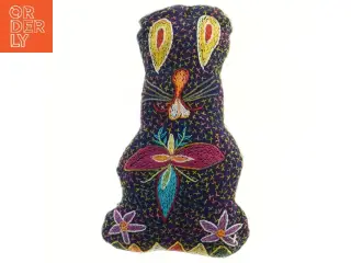 Broderet kattepude (str. 23 cm)