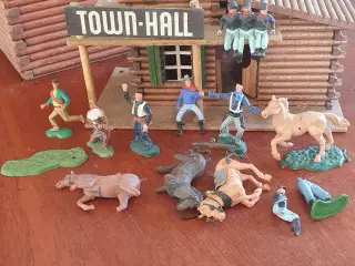 Vintage westernstil town hall + figur