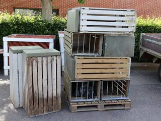10 Stk Skraldespandsstativer. 