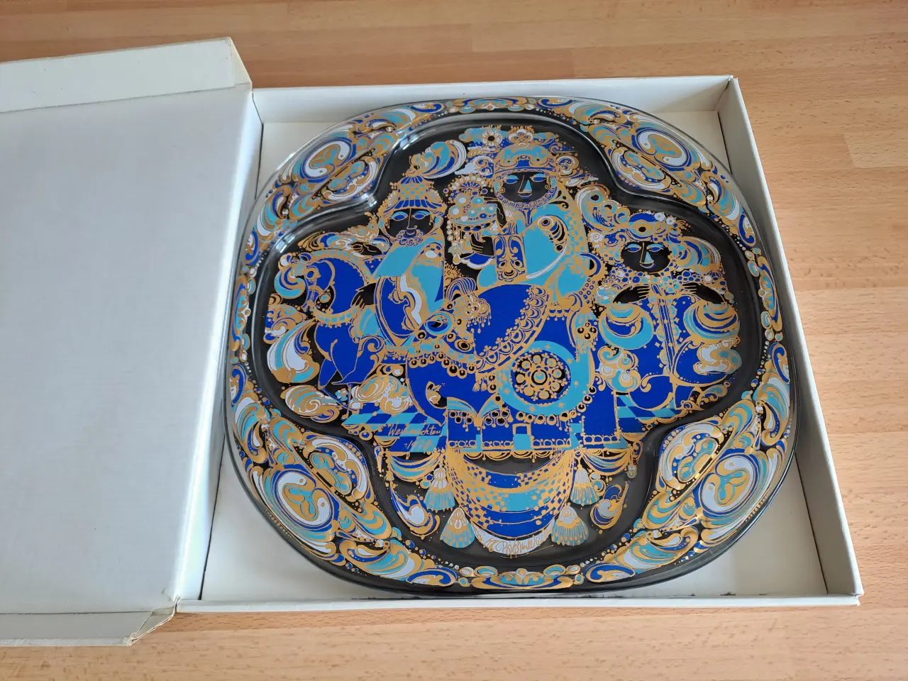 Billede 1 - 4 stk. Bjørn Wiinblad krystal glas platter.