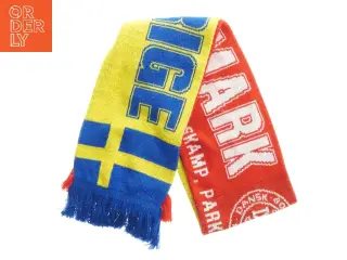 Vintage fodboldtørklæde Danmark-Sverige (str. 130x15 cm)