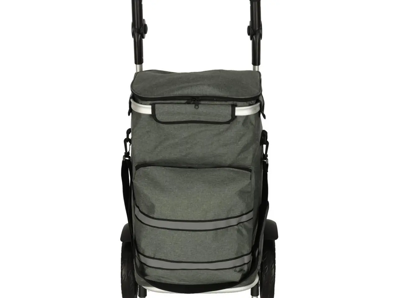 Billede 3 - Indkøbsvogn på hjul med stel 100 cm - grå, 40 l