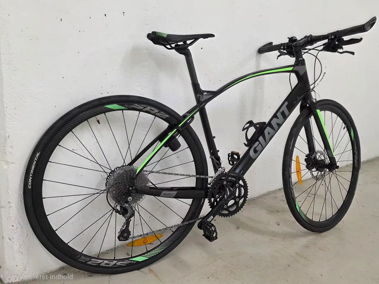 Billede 1 - Fed racercykel i sort/lysgrøn.