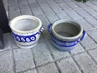 2 gamle syltekrukker