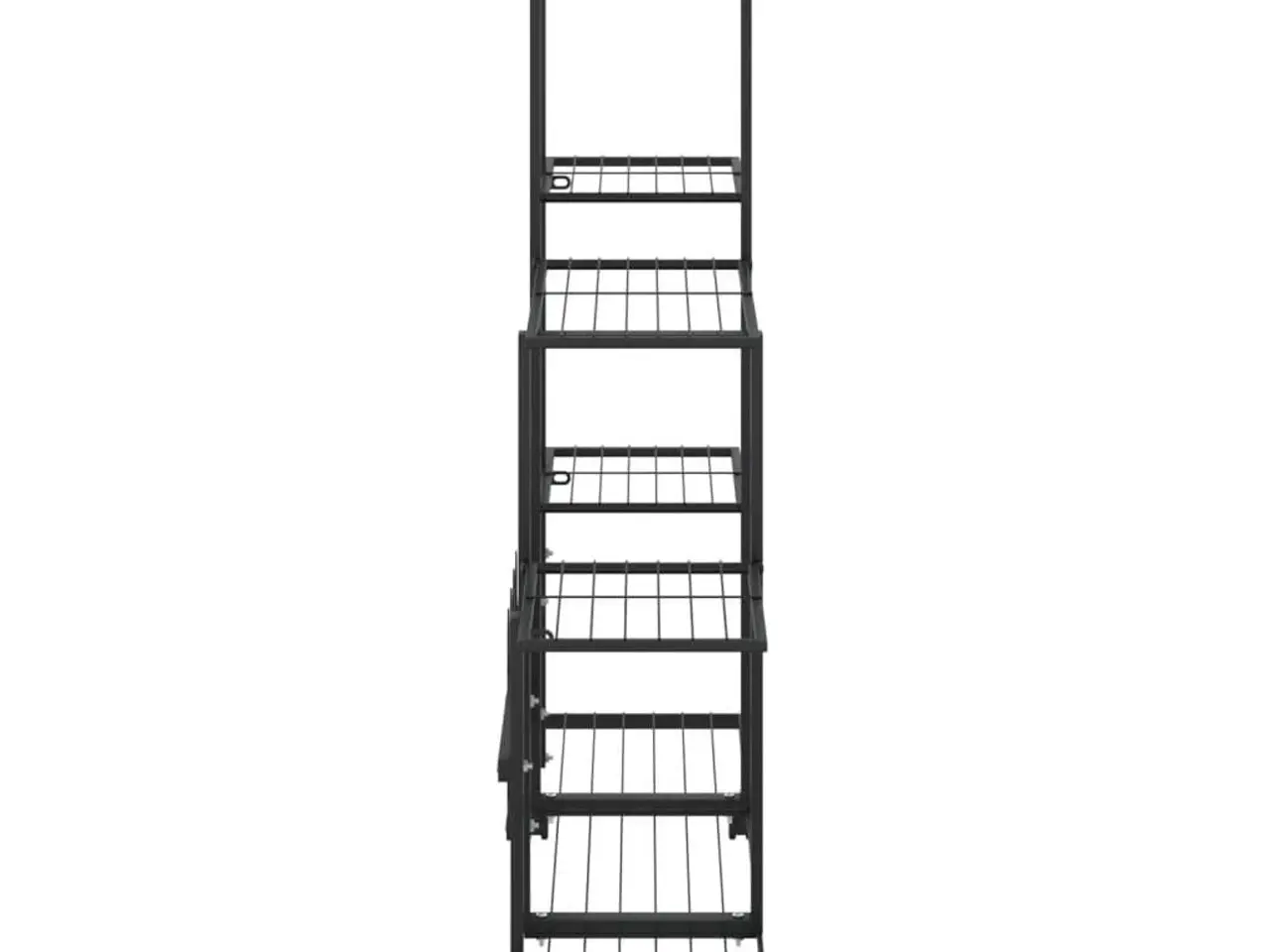 Billede 4 - Blomsterstativ med hjul - metal, sort, 94,5×25×92,5 cm