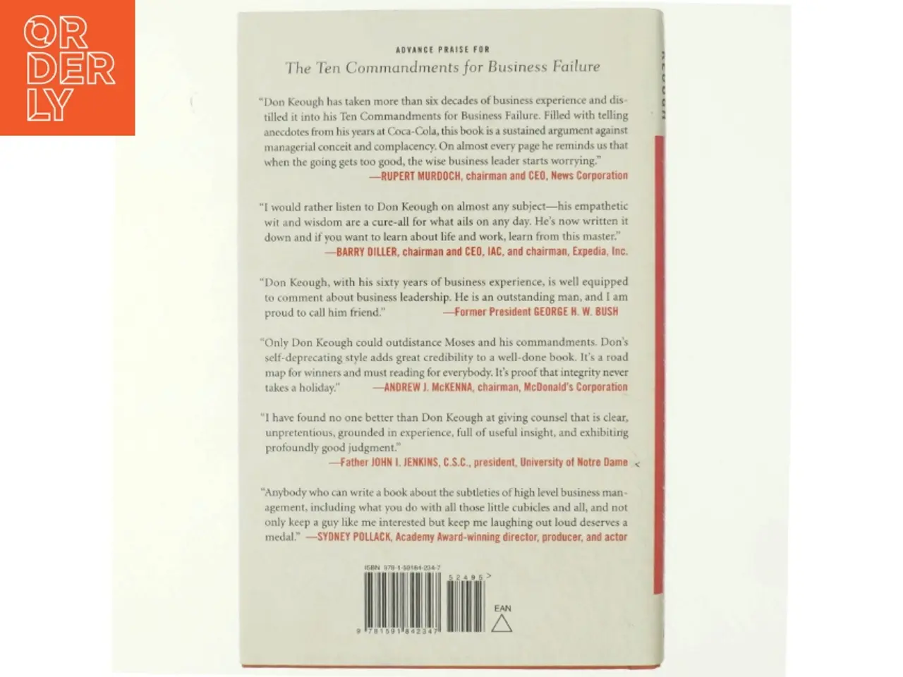 Billede 3 - The ten commandments for business failure af Donald R. Keough (Bog)