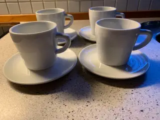 Mocca-/kaffekopper m/underkopper/æggebægre, 4 stk.