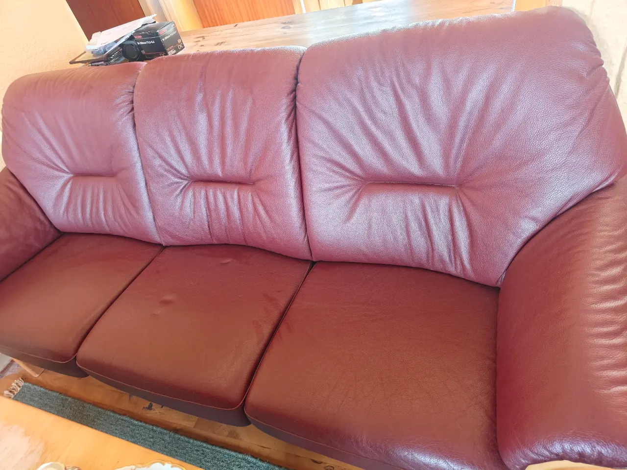 Billede 3 - Læder sofa og 2 stole 