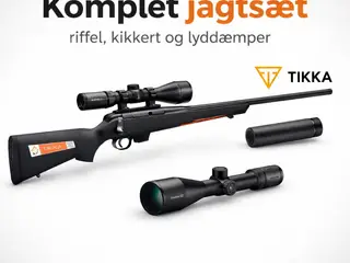 Tikka T1X incl. kikkert og lyddæmper salonriffelsæt-JF0067- kal 22 lr