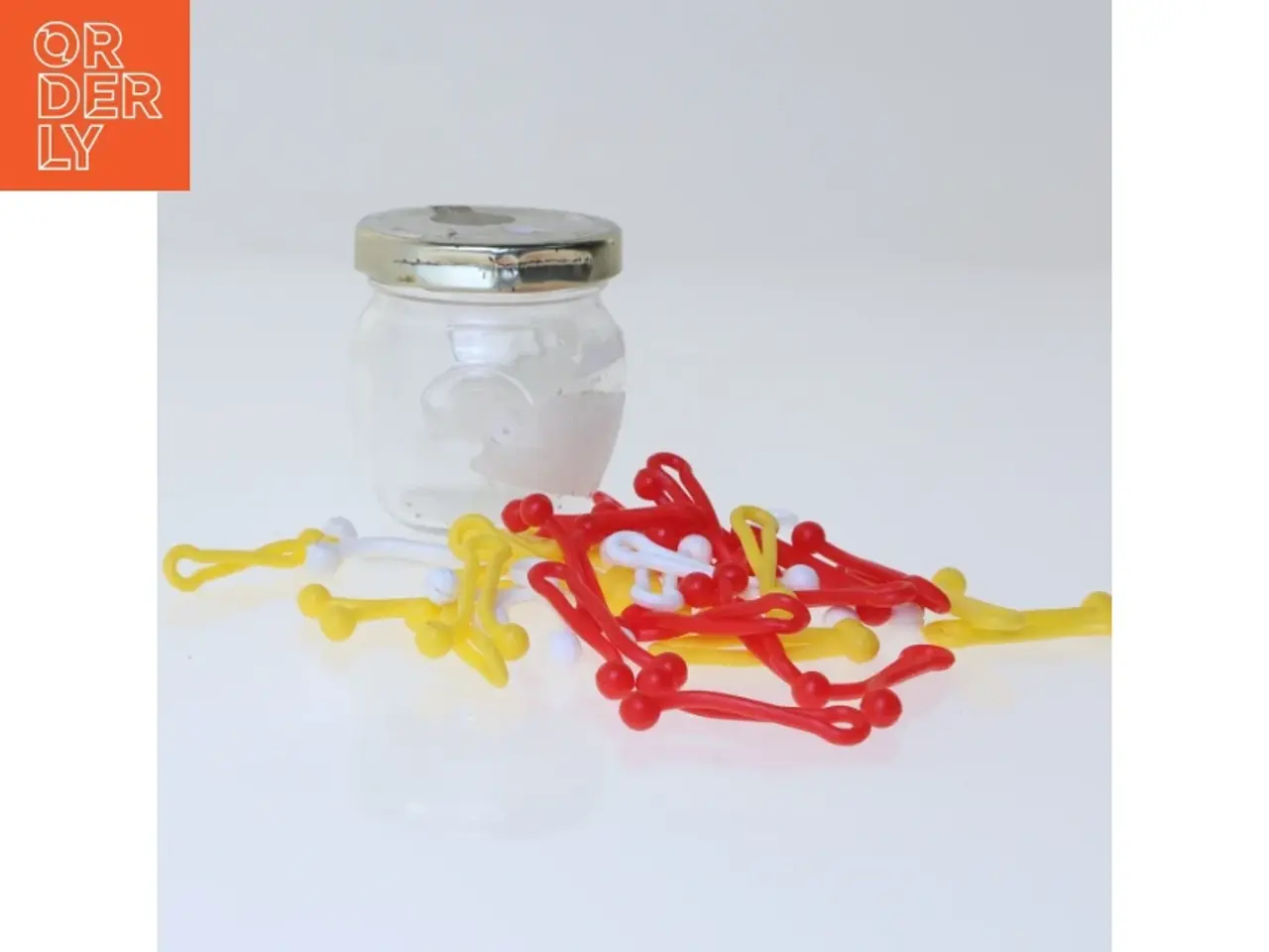 Billede 2 - Glasbeholder med plastikclips (str. Ø 5,5x6 cm)
