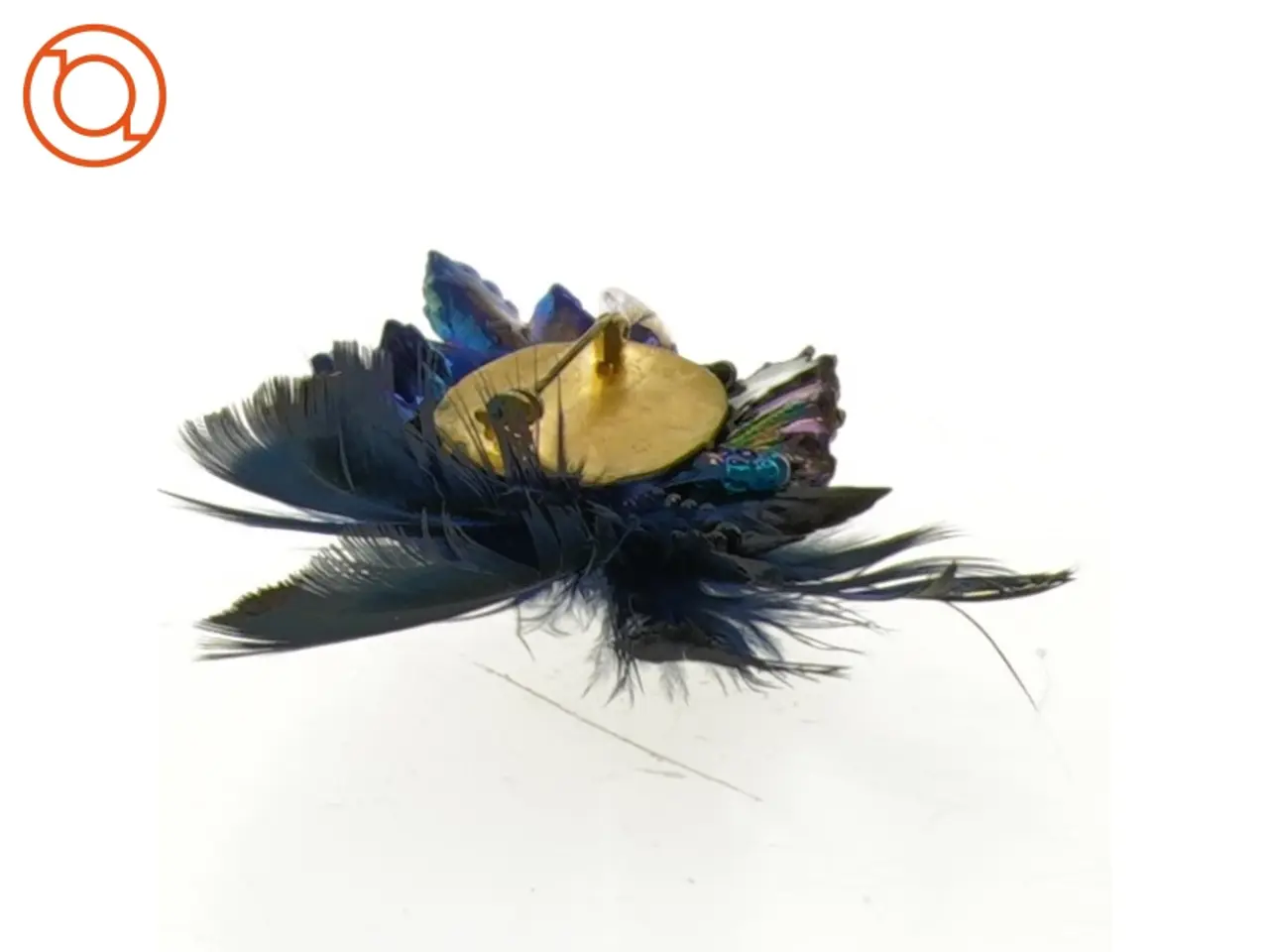 Billede 6 - ny Broche med fjer og smukke sten i gavepose(str. 9 x 5 cm)