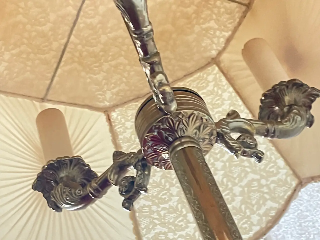 Billede 10 - Flot herskabelig 3-armet messing standerlampe.
