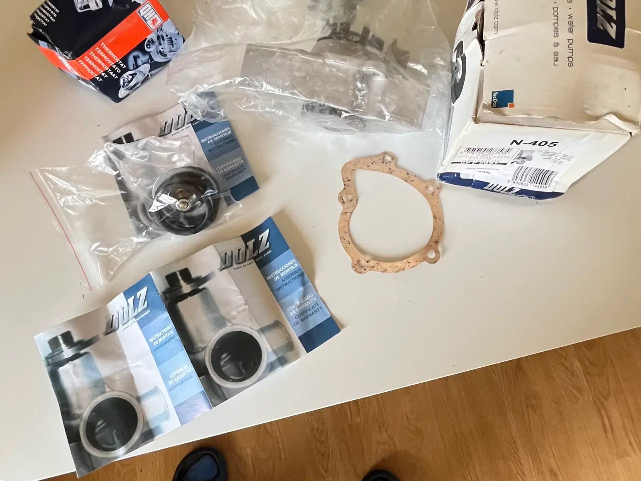 Billede 1 - Nyt vandpumpe og termostat pakning 