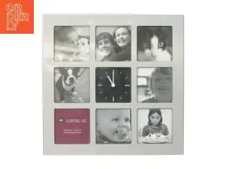Billedramme med ur (str. 30x30x4 cm)
