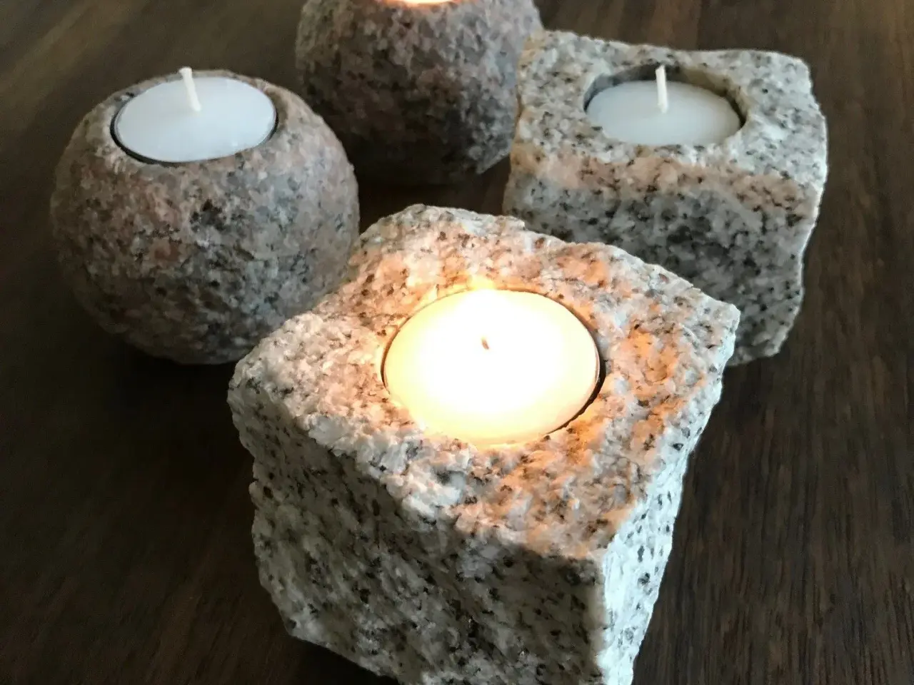 Billede 3 - Granit fyrfadslysestager
